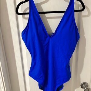Elegant Blue Women's One Piece Swimsuit